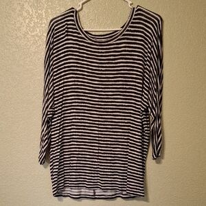 Apt. 9 Black Long Sleeve Relaxed T-shirt